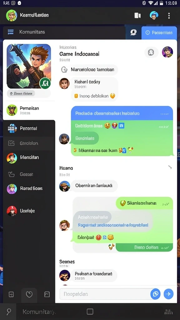 dentoto - Fitur interaksi sosial dengan teman.
